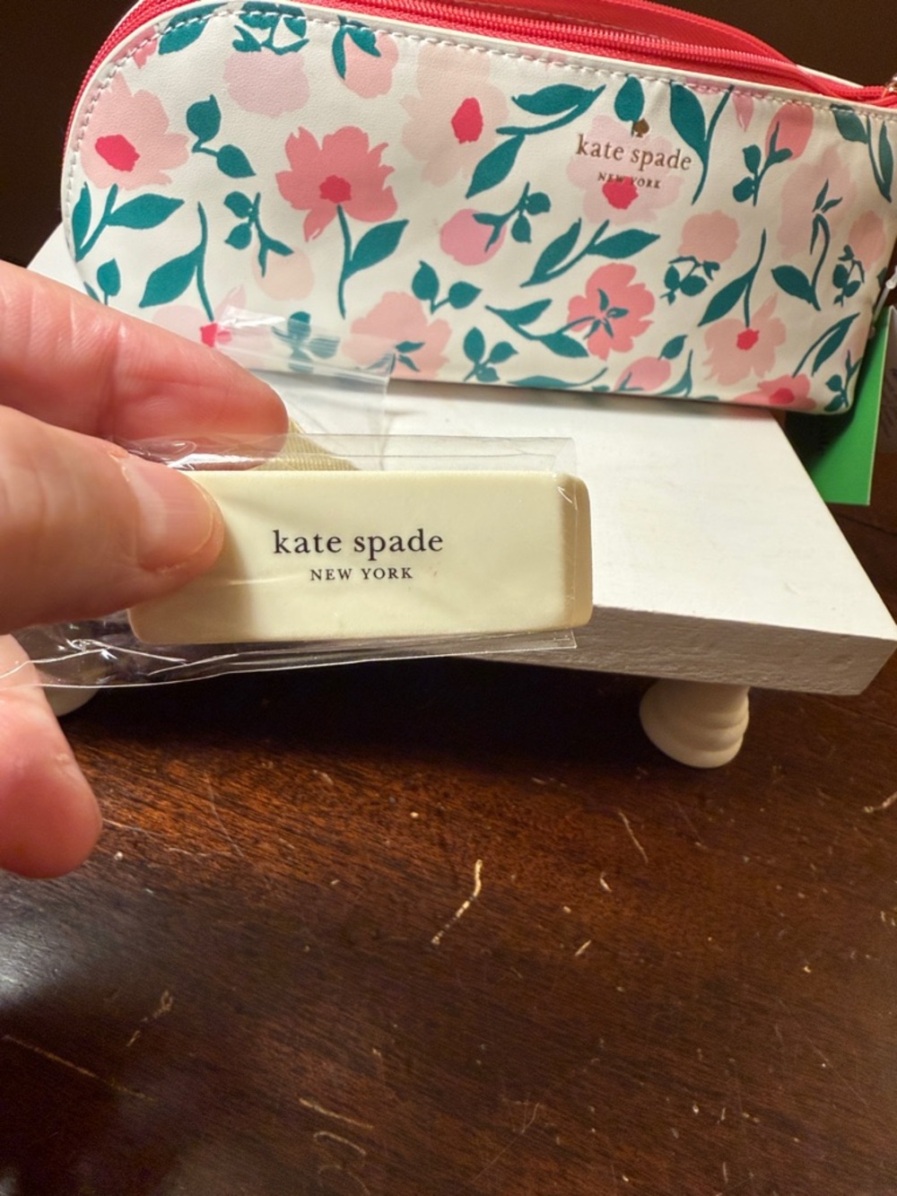 NWT Kate Spade Falling Flowers Pencil Pouch & Cosmetic Case Set - Picture 5 of 9